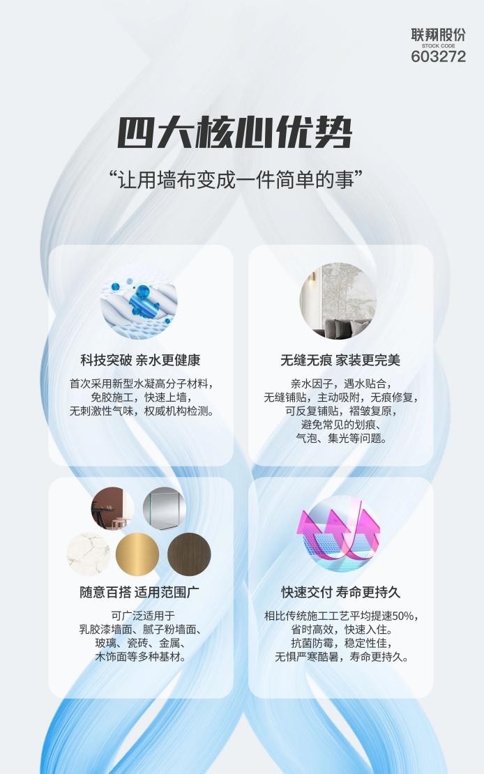 TVT体育突破传统墙布复合工艺领绣第五代水凝墙布快速交付当天可入住(图4)